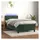 vidaXL Boxspringbett mit Matratze & LED Dunkelgrün 90x190 cm Samt