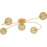 EGLO LED Deckenlampe Caris 1, goldfarben Gold, Schlafzimmerlampe, Flurlampe Decke mit G9 Fassung