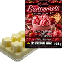 WonderWax Duftwachs Wax Melts für Duftlampe, 6 Sterne Duftmelt Wachsmelt Sojawachs Duftwachs Würfel für Raumdüfte, Wachs Duftöl Winter Indoor Schmelzen für Aromalampe Erdbeereis