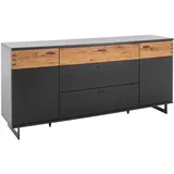 MCA Furniture MCA Cesena Sideboard Holzwerkstoff/Schwarzgrau - Wildeiche