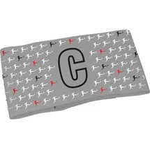 derbystar Bundesliga Kapitänsbinde v22 Armbinden, grau schwarz rot Senior