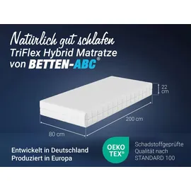 Betten-ABC TriFlex Hybrid 80 x 200 cm mittelfest