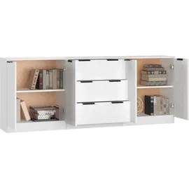 vidaXL Sideboard 3-tlg. Weiß