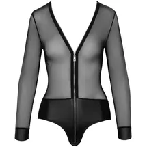 Cottelli PARTY Body aus Powernet, Höschenteil im Mattlook, schwarz, XL