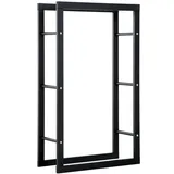 Homcom Kaminholzständer 60 x 25 x 100 cm schwarz