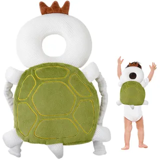 Baby Kopfschutz -Rucksack, Babykopfschutz, süße, atmungsaktive Stoffköpfe -Schutzrucksack mit einstellbarer Stoßdämpfung des Schildkrötens, Schildkröte, Schildkröte, Schildkröte, Schildkröte.