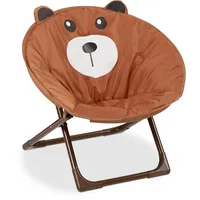 Relaxdays Kinderstuhl Moonchair Bär 50 x 47 x 48 cm braun