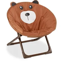 Relaxdays Kinderstuhl Moonchair Bär 50 x 47 x 48 cm braun