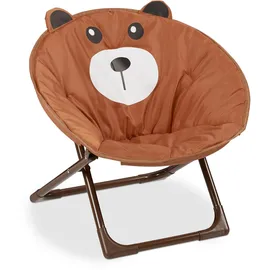 Relaxdays Kinderstuhl Moonchair Bär 50 x 47 x 48 cm braun