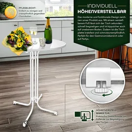 tillvex Bistrotisch Ø 80 x 72 cm Weiß