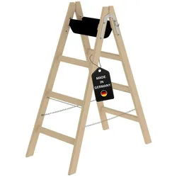 PROREGAL Sprossen-Stehleiter Holz 2x4 Sprossen