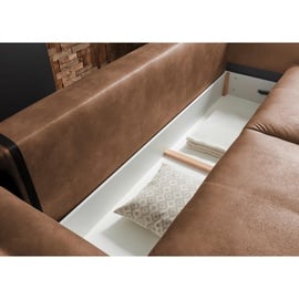 ed exciting design ED Lifestyle Dolan Lux 3D Schlafsofa Holzwerkstoff/Nosag und Bonell - Ausziehbares Sofa mit Schlaffunktion - 245 x 85 x 115 cm (B/H/T)