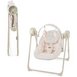 Kinderkraft elektrische Babywippe SWINGEE – 5 Schaukelstufen – Timer – Musik – verstellbar & faltbar – nur 3,7 kg – Beige - Beige