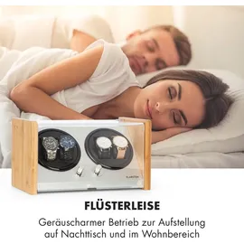 Klarstein Hanoi 4 Uhrenbeweger, 4 Uhren, 3 Geschwindigkeiten, 4 Modi, bambus