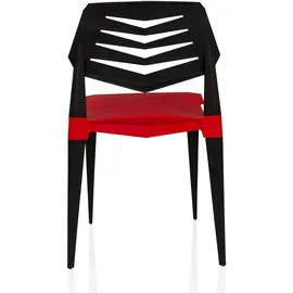hjh living Flecharo Gartenstuhl 4-Fuß-Gestell 0 x 0 x 0 cm rot/schwarz