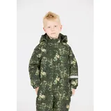 ZigZag Schneeoverall ZIGZAG "Tower", Kinder, Gr. 92, EURO-Größen, grün (olivgrün), 100% Polyester, lang, Overalls, mit wasser- und winddichter TPU-Membran