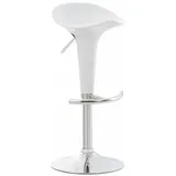 deluke Barhocker CEKOT Kunststoff Weiß Metall, 37x87x37 cm, Esszimmer, Barmöbel, Barhocker