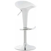 deluke Barhocker CEKOT Kunststoff Weiß Metall, 37x87x37 cm, Esszimmer, Barmöbel, Barhocker