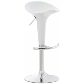 deluke Barhocker CEKOT Kunststoff Weiß Metall, 37x87x37 cm, Esszimmer, Barmöbel, Barhocker