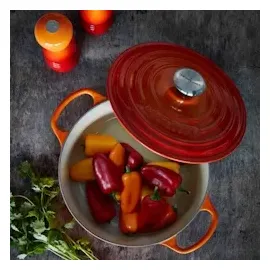 Le Creuset Signature Bräter 22 cm rund schwarz glänzend