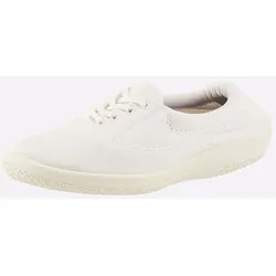 Schnürschuh HEINE, Damen, Gr. 42, weiß, Textil, modisch, Schuhe