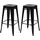 Mendler 2er-Set Barhocker Industriedesign stapelbar Metall  schwarz