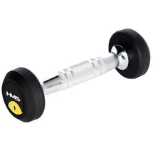 OEM HG PRO Gummierte Kurzhantel 1 kg silberfarben