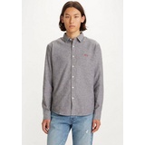 Levis Levi's Herren Long-Sleeve Housemark LS Battery HM Shirt Slim' - Hellgrau - L