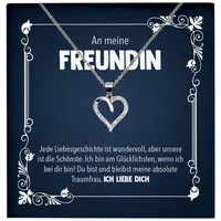 22Feels Schmuckset Jahrestag Geschenk Freundin Schmuck Valentinstag Halskette Geburtstag (inkl. Geschenktasche, Karte(n), Poliertuch, Beutel), Echt-Silber 925/000, Karte Made In Germany silberfarben