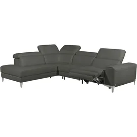 Calia Italia Eckcouch Leder 2-Sitzer Grau