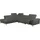 Calia Italia Eckcouch Leder 2-Sitzer Grau