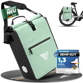 MIVELO 2in1 Fahrradtasche Gepäckträgertasche 25 l schwarz