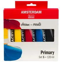 Royal Talens Amsterdam Acrylfarbe Standard Series Primary Set 5 x 120 ml