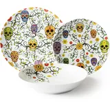 Excelsa Calavera Tellerservice 18-tlg. bunt