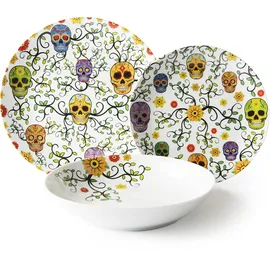 Excelsa Calavera Tellerservice 18-tlg. bunt