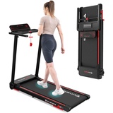 CITYSPORTS Elektrisches Laufband,Klappbares Laufband für Zuhause bis 12 km/h,mit LED-Anzeige,APP und 360° Tablet Holder,kompakte Walking Pad für Zuhause und Büro (Black)