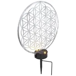 Solarleuchte Metall Silberfarben, 2Xled Solarleuchte Metall Silberfarben, 2X Led