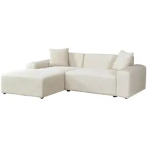 Home Deluxe Ecksofa AMELIO Cord Beige, Links - 240 x 178 cm