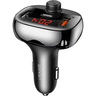 Eko, Autoladegerät 50W FM-Transmitter mit USB-A und USB-C Ports, Schwarz - Grau