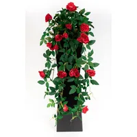 Seidenblumen Roß Rosenranke 62cm rot ZF Kunstpflanzen Kunstblumen künstliche