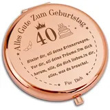 vivajoy Geschenk 40 Geburtstag Frauen - Geschenk Zum 40 Geburtstag Frauen, Kompakter Make-up-Spiegel, Taschenspiegel, Geschenke Zum 40. Geburtstage Für Mama,Ehefrau, Tochter, Beste Freundin, Schwester