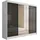 altdecor Schiebetürenschrank VESLI 250 x 215 x 61 cm Weiß
