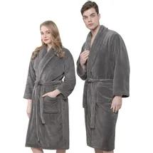 hammetex Bademantel Unisex Grau S-M