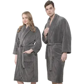 hammetex Bademantel Unisex Grau S-M