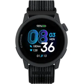 COROS Pace 4 GPS 43 mm Nylonarmband Schwarz 22 mm