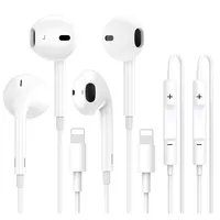 2 Pack In-Ear Kopfhörer für iPhone [MFI Zertifiziert] HiFi Audio Stereo Noise Cancelling Ohrhörer mit Mikrofon und Lautstärkeregler kompatibel mit iPhone 14/Plus/Pro/13/12/11/SE/X/XS/8/7 Plug and Play