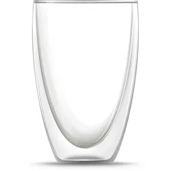 BEM Matcha Latte Macchiato Frappe Eiscafe Kaffeeglas Doppelwandiges Thermoglas, Kaffee Tasse, für heiße und kalte Getränke, 440 ml, Borosilikatglas