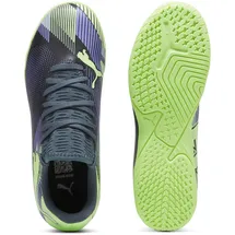 Puma Future 7 Play IT JR Soccer Shoe, Gray Skies-Elektro Purple-Fizzy apple White, 32.5 - 32.5 EU