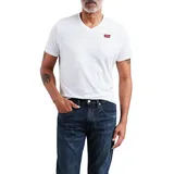 Levi's Herren T Shirt Housemark Tee mit V Neck Weiß l