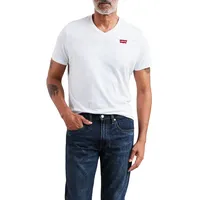 Levi's Herren T Shirt Housemark Tee mit V Neck Weiß l